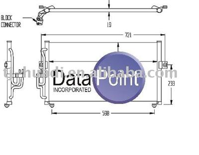 DPI 4653 condenser for HYUNDAI SONATA