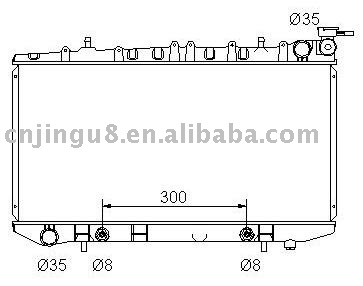 Aluminum Auto Radiator for Nissan 200sx 21460-62j01