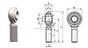 Rod Ends (Ball Joint Ends) SIZJ4 d:0.19 B:0.312