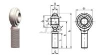 Rod Ends (Ball Joint Ends) SIZJ4 d:0.19 B:0.312