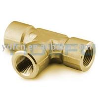 brass female Tee( tee, tube fitting, pipe fitting, hydraulic pipe fitting,brass fittings)