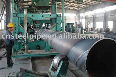 Spiral welded pipe for liquid and structural