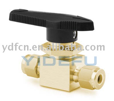 brass one-piece instrument ball valve