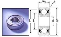 Inch Series Shielded Ball Bearing 1607 2rs