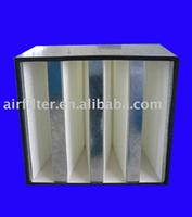 V-pack mini-pleat HEPA filter