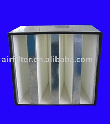 V-pack mini-pleat HEPA filter