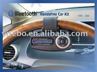 Mini Steering wheel bluetooth car phone kits 200 phone numbers storage incoming call number and English name display