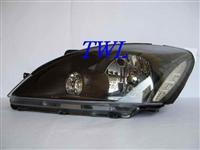 high quality auto lamp for tuning style LANCER 03 04 head lamp head lights BLAK W/ CLEAR