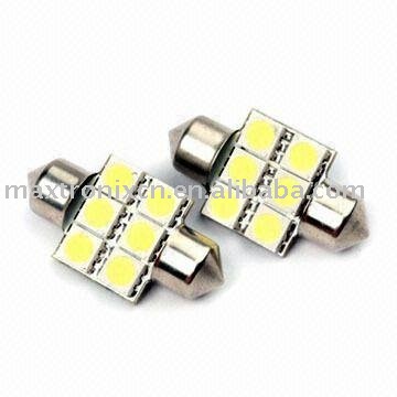 high quality Bright Led Festoon lamp F10 6SMD