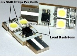 high quality Bright canbus Car Led light , T10 4SMD