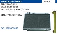 Copper Radiator For Benz 1265001803