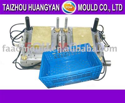 Injection plastic folding container mould