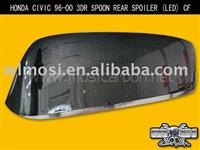 96-00 3DR SPOON REAR SPOILER (LED) CF FOR HONDA CIVIC(light weight)