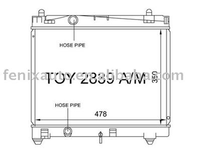 High quality Auto radiator for 2003- WISH AZT240