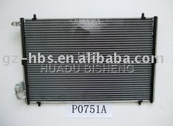 Auto condenser for PEUGEOT 206 block HBS-P0751A(aluminum)