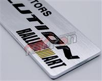 Ralliart aluminum car emblem,car badge with vinyl sticker for auto accessory(high quality)