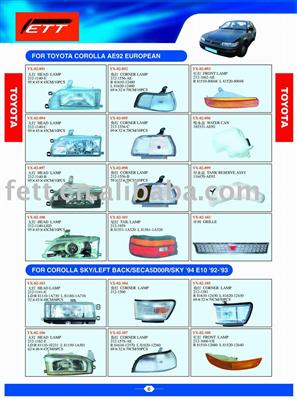 COROLLA AE92 EUROPEAN  SKY/LEFT BACK lamp