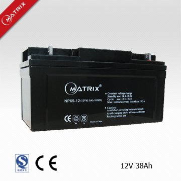 Sealed maintenance free battery 12v65ah