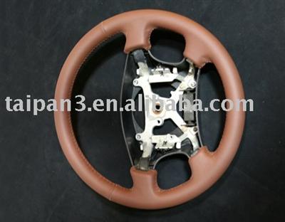 Genuine Leather Car Steering Wheel Cover(leather handicraft )