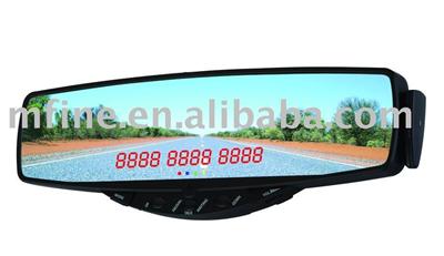 Bluetooth Rearview Mirror Handsfree Car Kit with Caller Id and Built-in Rechargeable Battery