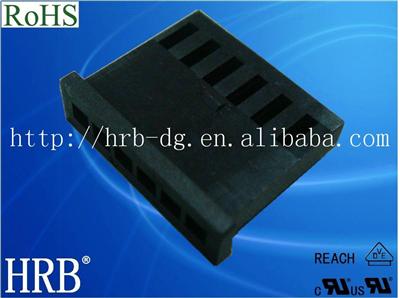 HRB 2.54 pitch 6 pin black wire connector