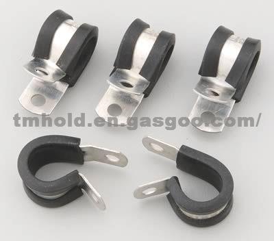 Stainless Steel Fixing Hose Clamp with Rubber Cushioned