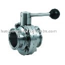 Sanitary stainless steel butterfly valve