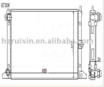 VOLKSWAGEN-SHARAN(00)2.0i Aluminum Brazed Auto Radiator