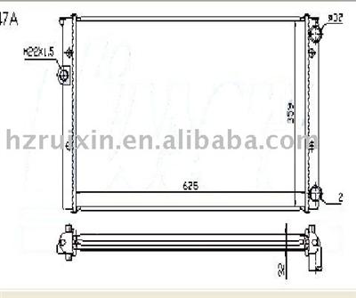 VOLKSWAGEN-GOLF CABRIO(98)1.6i-AKS Aluminum Brazed Auto Radiator