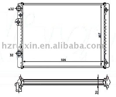 VOLKSWAGEN-LUPO(98) 1.4FSI Aluminum Brazed Auto Radiator