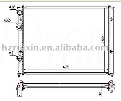 VOLKSWAGEN-POLO(99)1.4i16V Aluminum Brazed Auto Radiator