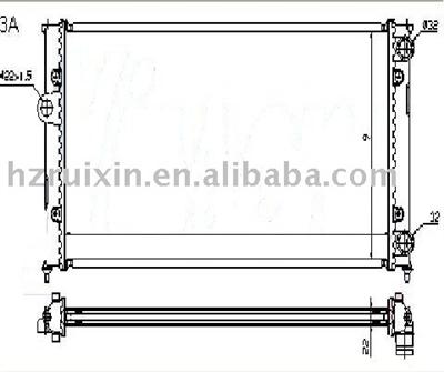 VOLKSWAGEN-GOLF CABRIO(98)1.6i-AFT Aluminum Brazed Auto Radiator