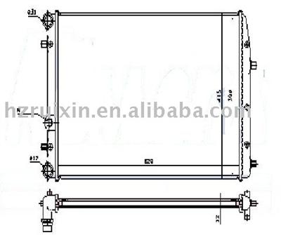 Volkswagen-fox(05) Aluminum Brazed Auto Radiator