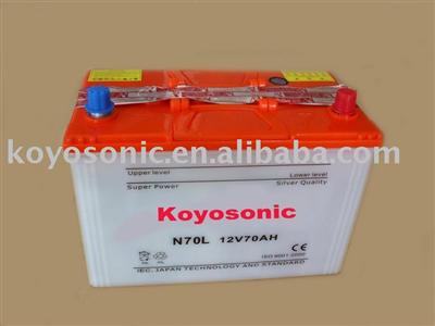 JIS 12V70AH Dry Charge Car Battery-N70L