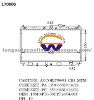 Radiator 19010-PT0-003 PT1-904 for HONDA