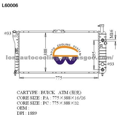 Radiator 775*388*32 for GM