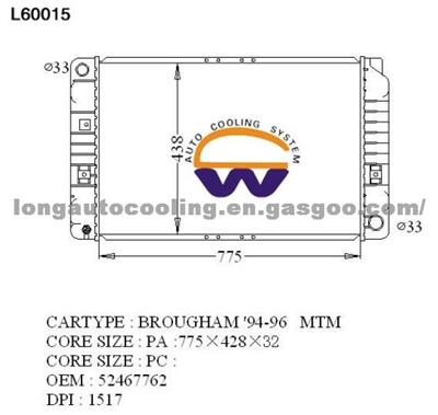 Radiator 52467762 for Gm 775*428*32