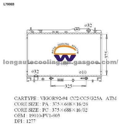 Radiator 19010-PV1-903  for HONDA