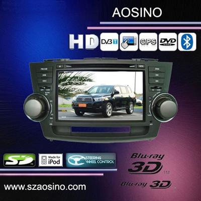 Aosino special car dvd player for toyota highlander AD8134