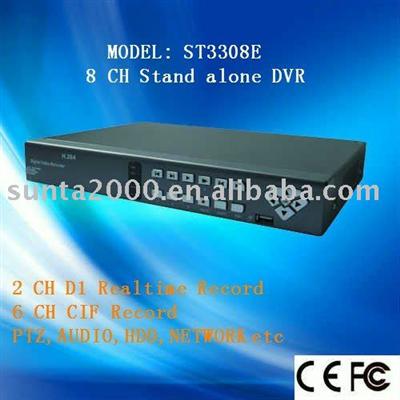 8 CH DVR 100 FPS D1 H.264 compression ST3308E