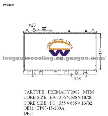 Radiator FP87-15-200A for MAZDA