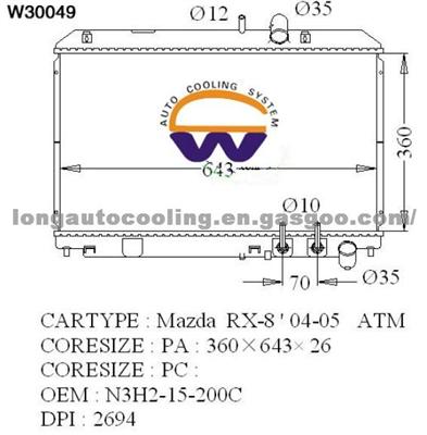 Radiator N3H2-15-200C for MAZDA