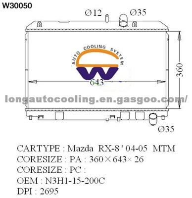 Radiator N3H1-15-200C for MAZDA