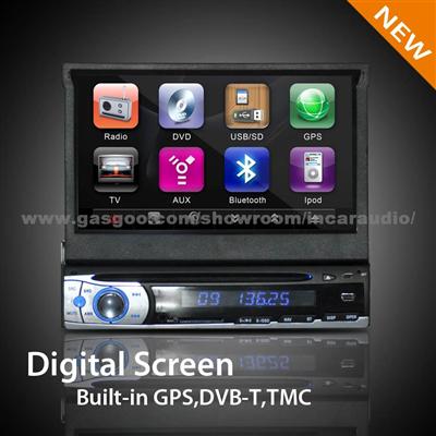 Single din car dvd gps player with high resolution For Audi
