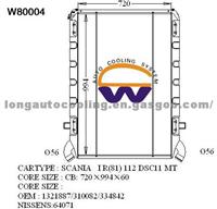 Radiator 1321887/310082/334842 for SCANIA