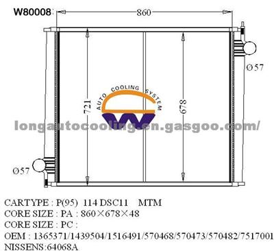 Radiator 860*678*48 for Scania