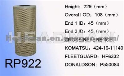Komatsu 424-16-11140 Hydraulic Oil Filter