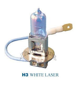 Automotive halogen lamp H3 white laser