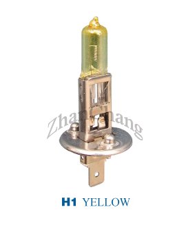 Halogen automotive lamp H1 yellow