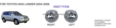 Fog Lamp TOYOTA HIGH LANDER 2004~2006 ONST-TY039